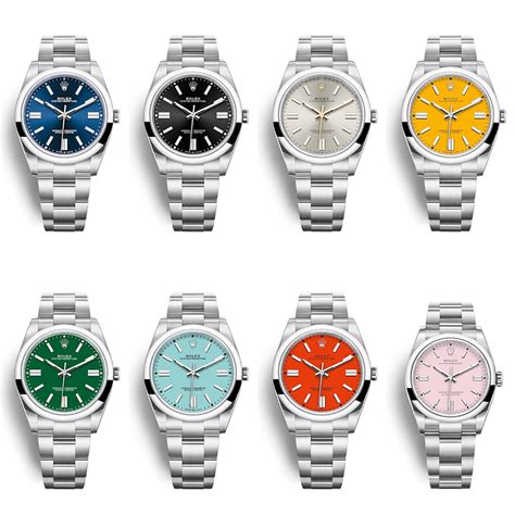 rolex new colors|rolex color chart.